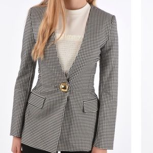 Opening Ceremony CHECK SIDE VENTS 1-BUTTON BLAZER size 8